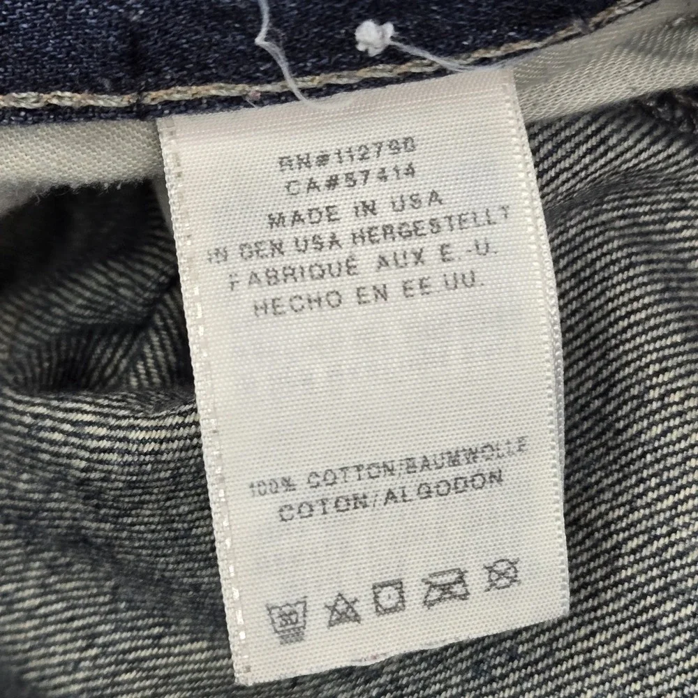 True Religion Men Jeans 38 Blue Denim Ricky Straight Button 32
